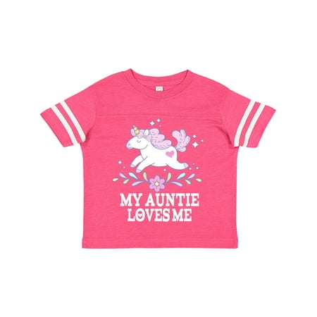 

Inktastic My Auntie Loves Me Unicorn Gift Toddler Toddler Girl T-Shirt
