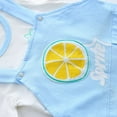 thumbnail image 4 of Summer New Children's Set Boys' Cotton Cartoon Cute Lemon Short Sleeve Strap Pants Casual Two Piece Set, 4 of 5