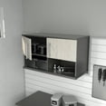 thumbnail image 3 of Inval Kratos Laminate 3-Shelf Wall Mount Garage Cabinet, Chantilly & Dark Gray, 3 of 11