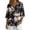 Black, variant on Womens 3/4 Length Sleeve Blouse V Neck Button Floral Print Pullover Tops Casual Loose Stylish Shirts (2XL, Blue-C)