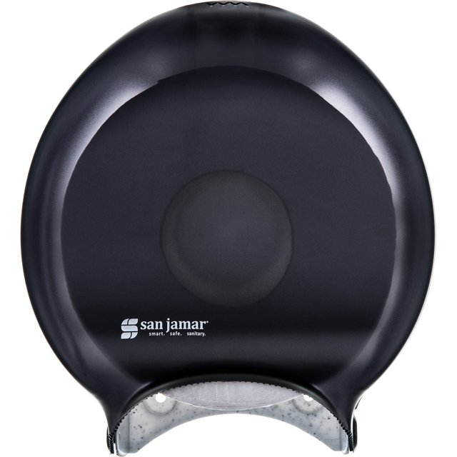 San Jamar Dispensador de pañuelos de plástico clásico con dispensación de gran capacidad para baños, oficinas comerciales, restaurantes, hospitales, escuelas, 3,25 pulgadas, color negro perla