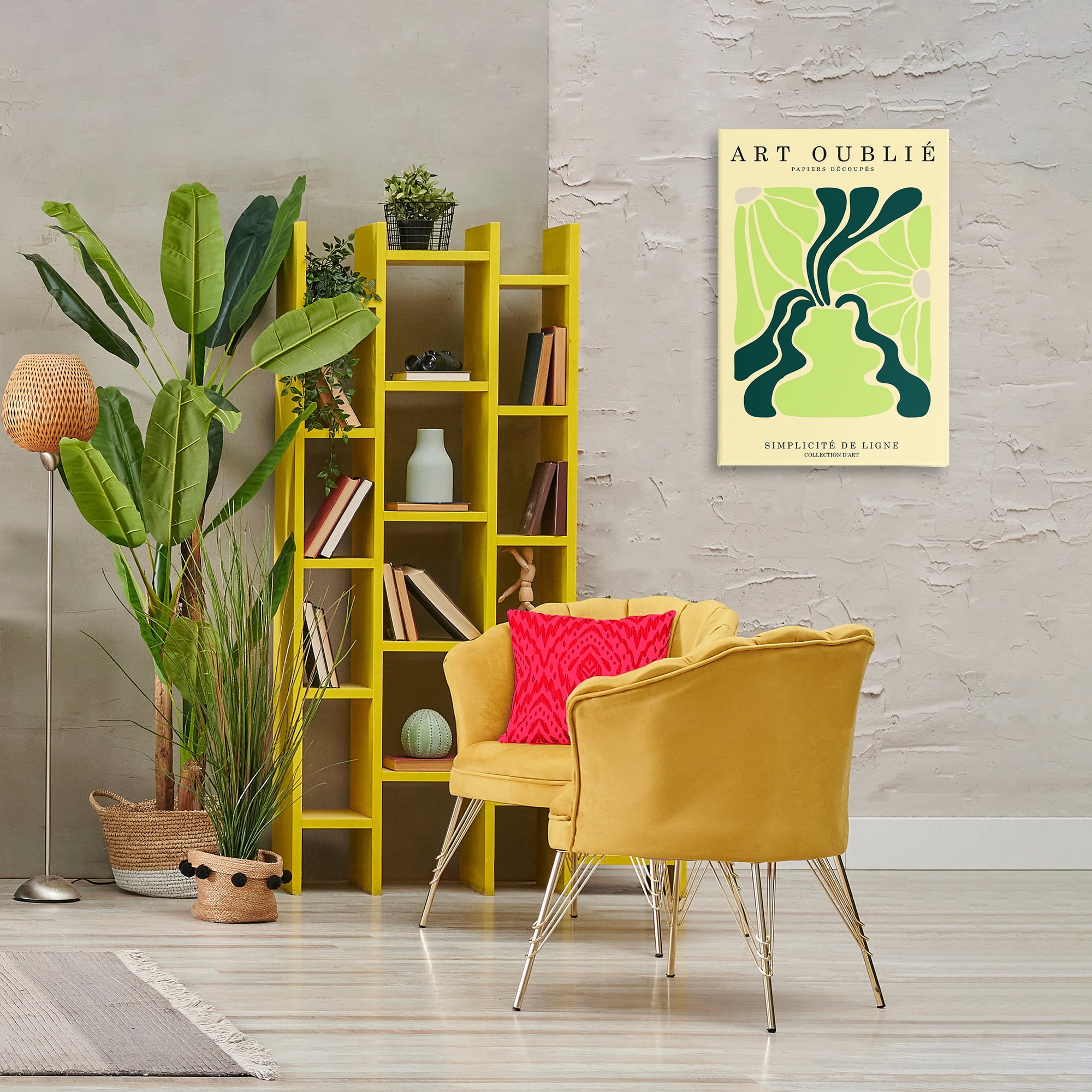 Stupell Industries French Floral Poster Typography Painting Gallery Wrapped Canvas Art Print Wall Art, 20 x 30
