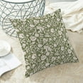 thumbnail image 2 of Floral Throw Pillow Covers 16x16 Set of 2, Flower Print Linen Decorative Pillow Cover Neutral Vintage Decoration Outdoor Cushion Cover Sage Green Floral Pillowcase for Sofa Couch Farmhouse Room, 2 of 6