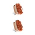 thumbnail image 2 of Bewildely Masajeador de cuero cabelludo Accesorio de limpieza corporal Hogar Simple Silicona Accesorios de baño para el hogar Masajeadores de Rosado 2Conjunto, 2 of 6