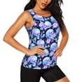 thumbnail image 2 of Lsque flower Skull star Printed Workout Tank Tops for Women, Athletic Sports Tank Tops, Compression Sleeveless Dry Fit Shirts,Sleeveless Yoga Shirt-XX-Large, 2 of 9