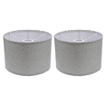 thumbnail image 1 of Abat-jour 2 Pcs en Lin Naturel, Abat-Jour en Tissu de Remplacement Élevé pour Lampe de Table, Lampadaire - Gris, 1 of 7