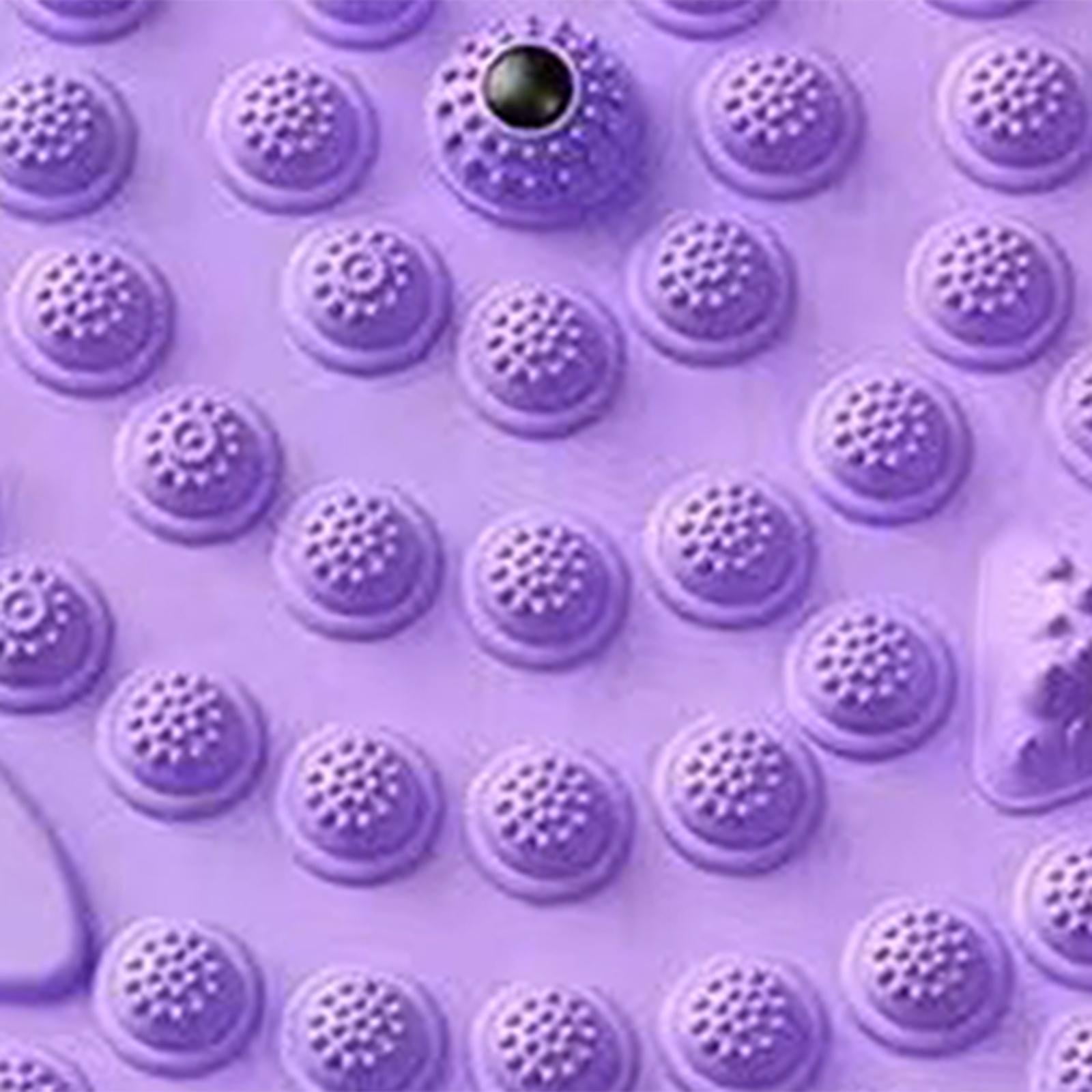 Serenable Foot Massage Pad Massage Pad Folding Silicone Acupressure Mat Foot Massager Mat Stand for Indoor Worker Violet