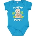 thumbnail image 3 of Inktastic Cute Sloth I Love My Poppi with Green Leaves Boys or Girls Baby Bodysuit, 3 of 5