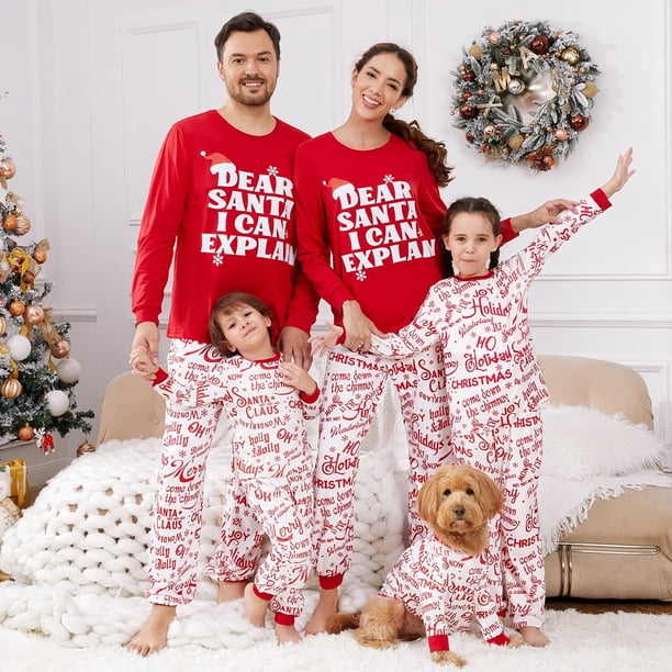 PatPat Christmas Family Matching Long-sleeve -sleeve Letter Print Red ...