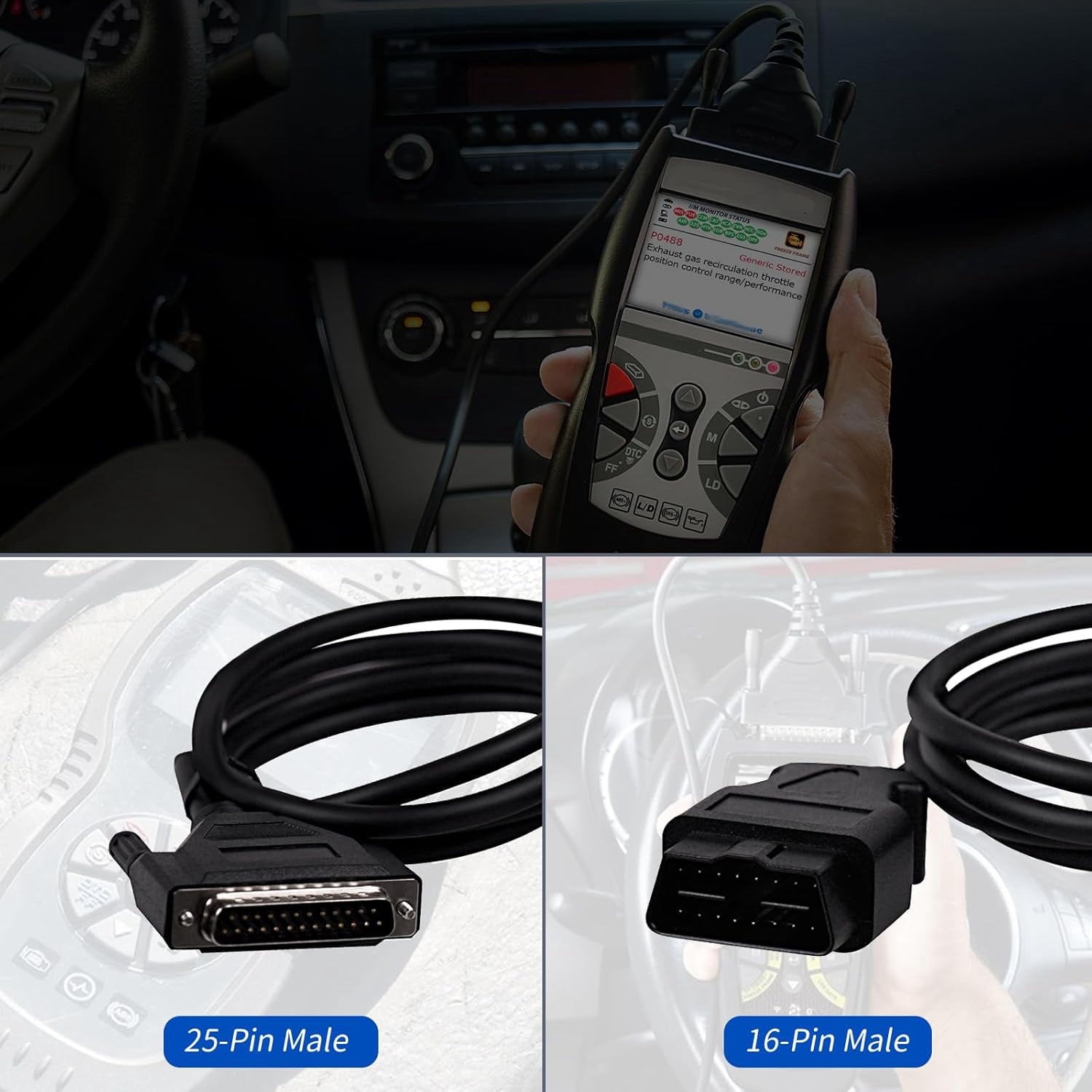 OBD2 OBDII Cable Compatible with Zurich ZR11 ZR13 ZR15 Scan Tool