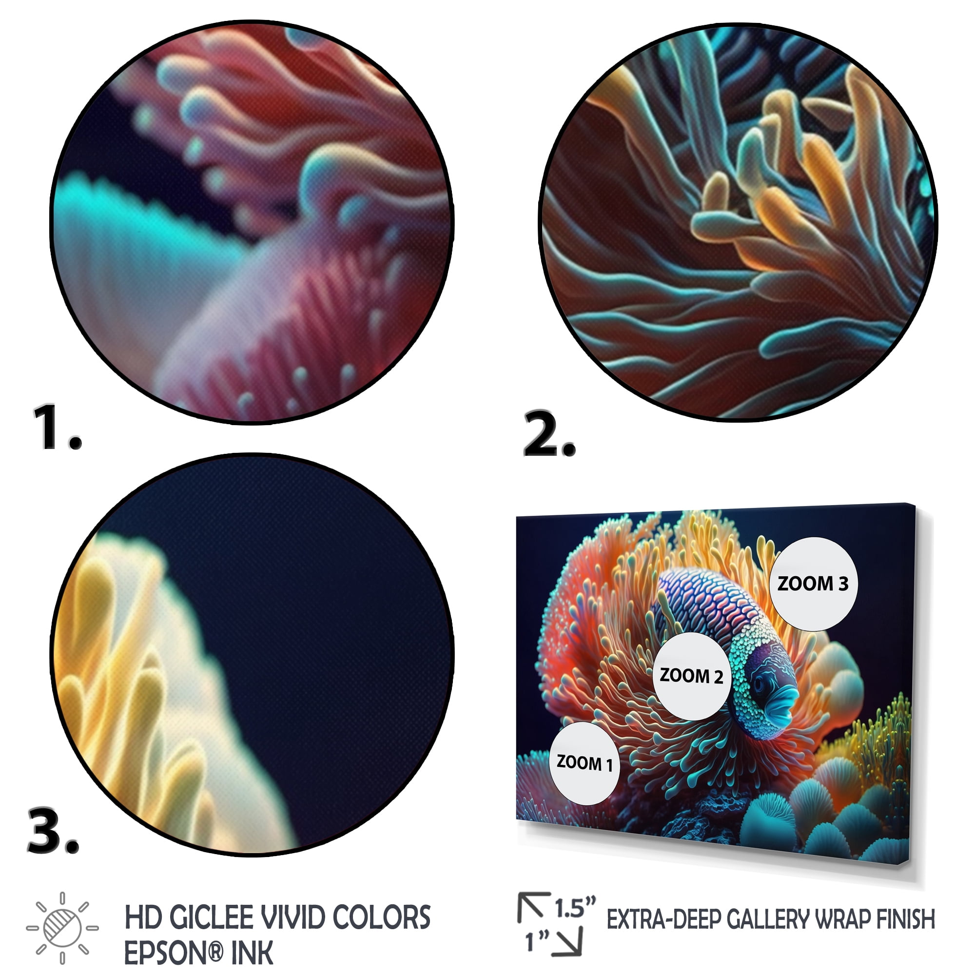 Designart Fish In The Ocean I Canvas Wall Art