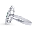 thumbnail image 3 of BERRICLE Sterling Silver Vintage Inspired Art Deco Cubic Zirconia CZ Filigree Fashion Ring for Women, Rhodium Plated Size 4, 3 of 11