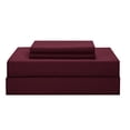 thumbnail image 6 of Chic Home Eyelet 10 Piece Comforter Set Color Block Ruffled Bag Bedding-Decorative Pillows Shams Included, King, Burgundy, 6 of 8