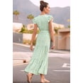 thumbnail image 3 of LASCANA Women's Flutter Sleeve Maxi Dress Bow, 3 of 5