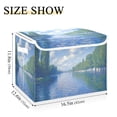 thumbnail image 5 of Yayeee Collapsible Cube Storage Bin with Lid Fabric Closet Decorative Basket with Handles, Blue Sky and River, 5 of 7