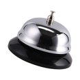 thumbnail image 3 of HLONK Classic Stainless Steel Service Bell Restaurant Call Bell Reception Service Bell (Black+Silver), 3 of 6