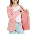 thumbnail image 6 of Girls Blazer Long Sleeve Shawl Collar Formal Blazers Suit Jacket Open Front Inner Pocket for Kids Fahsion Girls Blazer For 3-14 Years Girls Long Sleeve Turndown Neck Formal Jacket Pocket Top For Kids, 6 of 8
