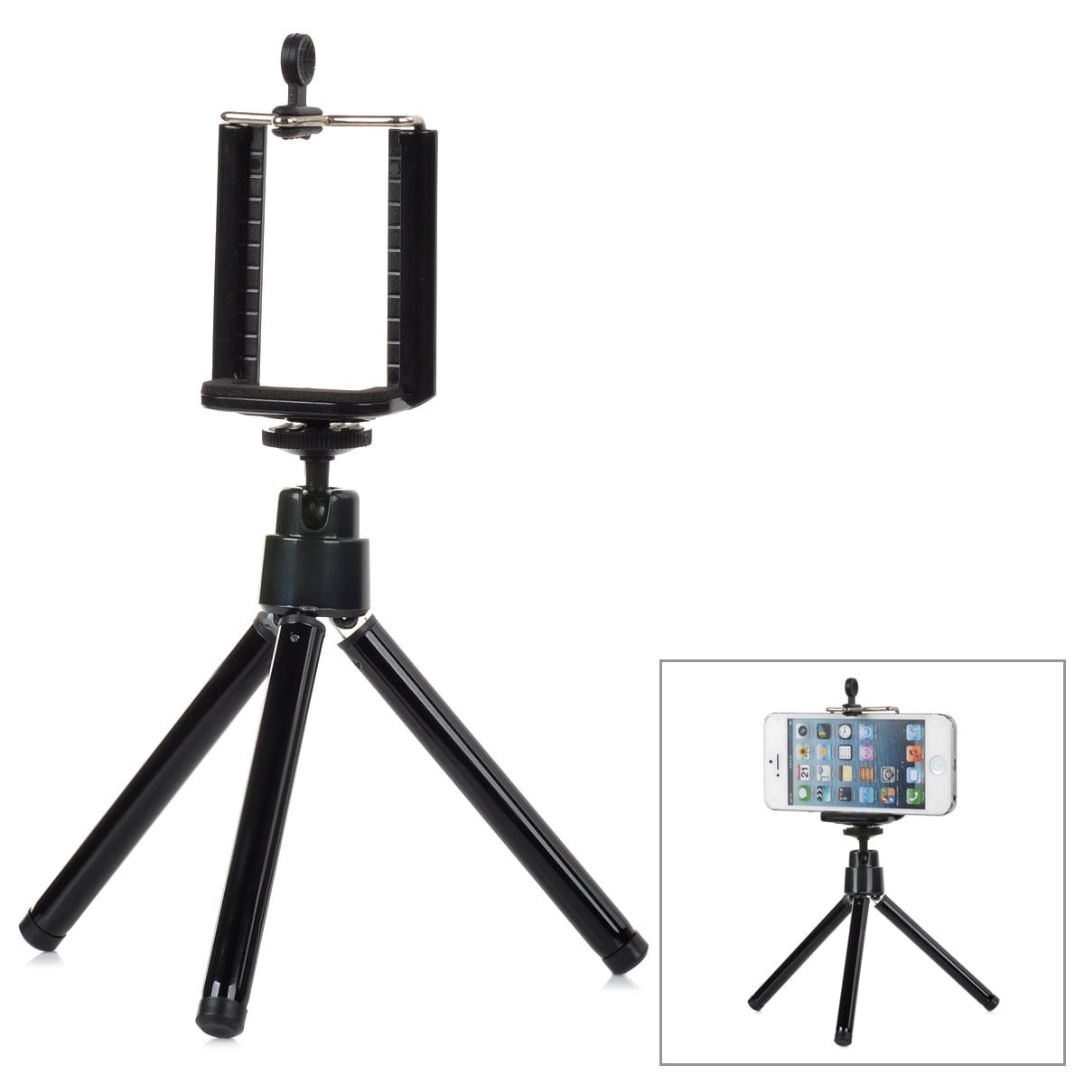 Black Universal Expandable Tripod Stamd Holder for Mobile Phones