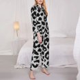thumbnail image 3 of Hirioo Similar To Leopard Print for Women's Pajama Sets 2 Piece Pjs Women's Long-Sleeved Pajama Set Button Down Sleepwear,S-XXL-Large, 3 of 7