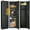 53.15' Black Fingerprint, variant on 53.15" Wall Safe Between the Studs, Biometric Fingerprint Hidden Safe with Dual Alarm System and Silent Mode, Wall Gun Safe with 3 Adjustable Shelves and Magnetic Slot (Black-Fingerprint)