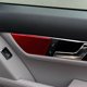 thumbnail image 3 of Cubierta de botón de consola de asiento de fibra de carbono roja para Benz W204 2007-2013 Rojo Verde, 3 of 5