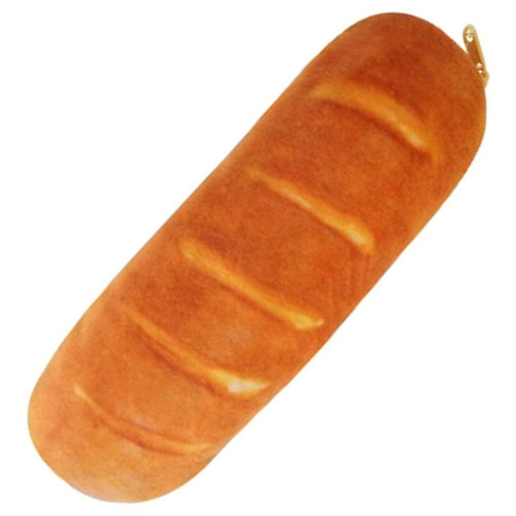 Hzzsbu Large Capacity Plush Bread Shaped Storage Pouch, Cute Pen and Stationery Organizer Bag for Office and Home Use