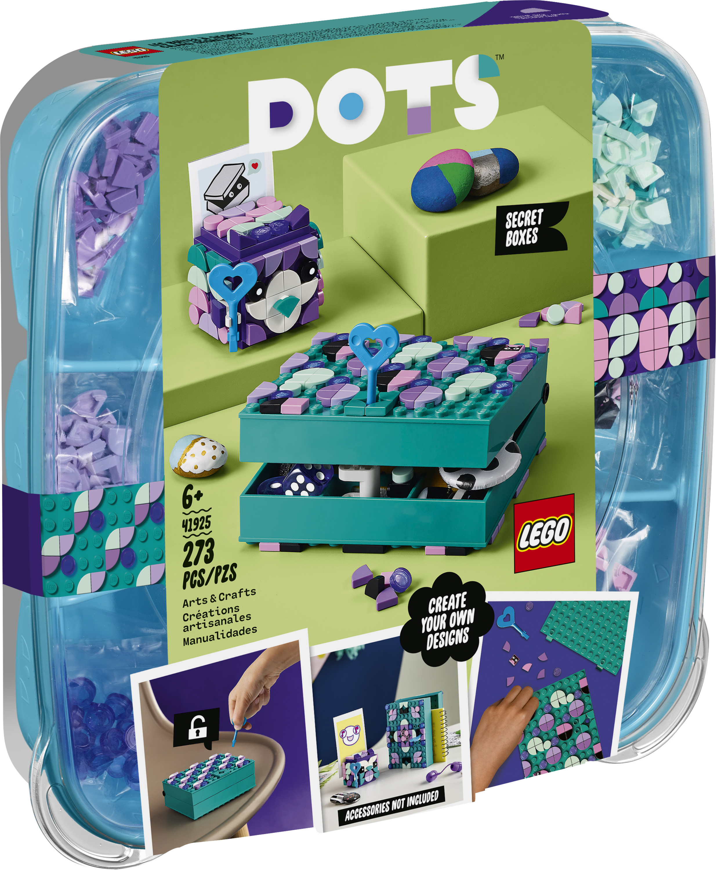 LEGO DOTS Secret Boxes 41925 DIY Craft Decorations Kit; Makes a Creative Gift for Kids (273 Pieces) - image 5 of 7