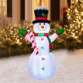thumbnail image 1 of Muñeco de nieve inflable de 1,2 m con luces LED integradas. Decoración divertida para el jardín. Ideal para fiestas navideñas en el patio o jardín., 1 of 10