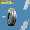 thumbnail image 4 of 2 (Two) 400x12, 400-12, 4.00-12 Front 3 Rib Tractor Tires with Tubes Hd 4 Pr, Heavy Duty 4 Pr Rating for Superior Grip, Stability, and Longevity in Farming Operations, 4 of 6