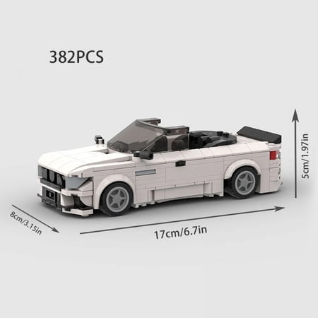 Convertible E63 MOC Open Car City Speed Champions Super Race Vehicle Runabout Building Block Racing Brick Kid Toy Christmas Gift