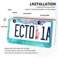 thumbnail image 3 of Aluminum License Plate Frame 2 Pack Car Exterior Accessory Car Tag Holder for Front Rear Plates Cars Decor Pastel Blue Dandelions, 3 of 7