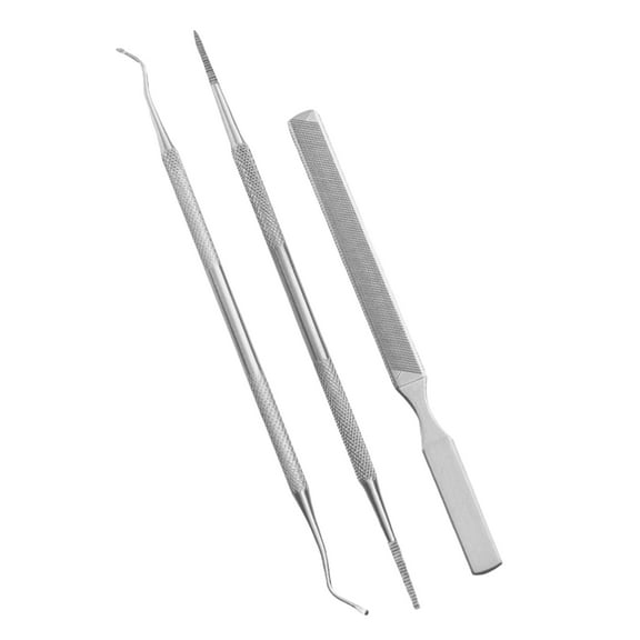 UDIYO 3Pcs/Set Nail Lifter File Professional Nail Cleaning Double Ended Ingrown Toe Correction Lifter File Pedicure Tool Manicure Care