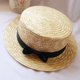 thumbnail image 2 of Worallymy sombreros de paja de verano para niñas Top de cúpula cintas de paja para bebés y niños sombrero de playa gorra transpirable para vacaciones en Panamá Worallymy JD735801135, 2 of 6