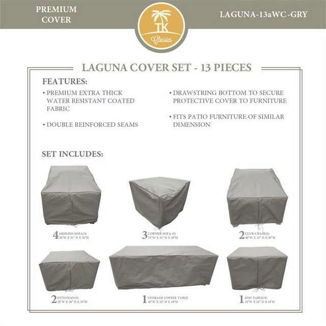 Housse de Protection LAGUNA-13a en Gris