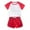 Red, variant on Hiijoy Toddler Boys Tracksuit Casual Short Sleeve T-Shirt & Shorts Outfits, 2-Piece, Sizes 3-4T
