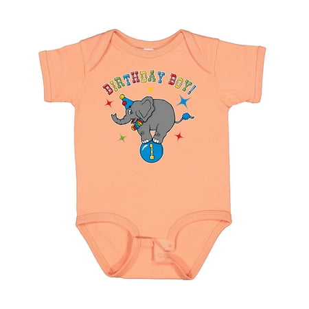 

Inktastic Circus Elephant 1st Birthday Boy Gift Baby Boy Bodysuit