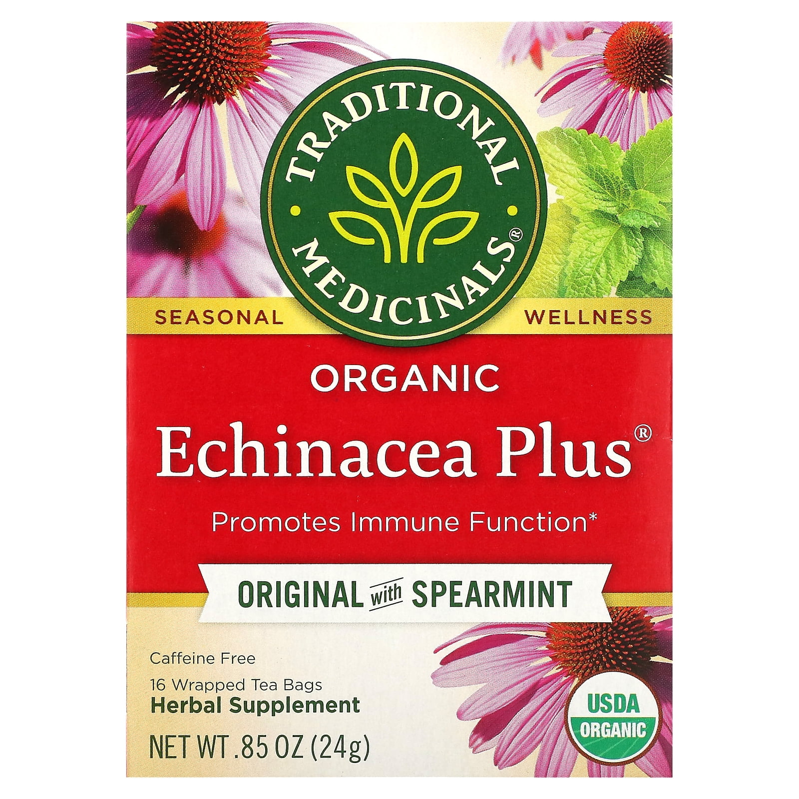 Traditional Medicinals, Organic Echinacea Plus, Original with Spearmint