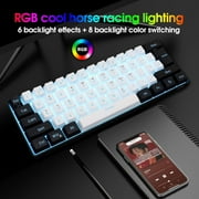 SnpurTech Compact USB-C Gaming Keyboard, Black&White