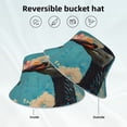 thumbnail image 2 of Balery Blue Watercolor Duck Sombreros para el sol para hombre y mujer, sombrero de pescador con UPF 50+, 2 of 6