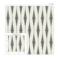 thumbnail image 4 of Seabrook Designs  Striped Ikat Peel and Stick Wallpaper 27 in. W x 18 ft. L - Ebony & Linen, 4 of 10