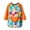 Orange, variant on Kids Art Smocks Water Proof Painting Apron Smock Girls Boys Long Sleeve Knee Length Artist Smock Pocket
