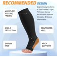 thumbnail image 2 of 3 Pairs Open Toe Compression Socks for Women & Men Circulation 15-20 mmHg - Better Blood Flow, Swelling , Best Support for Medical, Running, Nursing, 2 of 9
