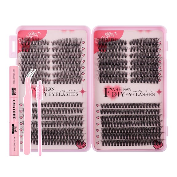 Kit De Extensión De Pestañas,532 Pestañas Individual, D Curl Pestañas Postizas Rizadas Maquillaje para Mujeres