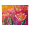 thumbnail image 5 of Watercolor Tulips Tapestry Wall Decor,red tulip flower floral Wall Tapestry Hanging Tapestry For Bedroom Living Room Home Decor, 5 of 6