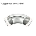 thumbnail image 2 of Accesorio de tubería de acero inoxidable 304, codo de 90 grados, soldadura a tope, OD de 3/4 pulgadas, plateado 1-1/4", 2 of 3