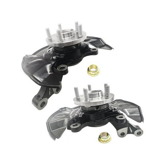 Front Wheel Bearing Hub Assembly Steering Knuckle Set of 2 - Compatible with 2003 - 2008 Toyota Corolla 2004 2005 2006 2007