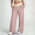 thumbnail image 2 of Women's Casual Mid Waist Cargo Jeans Stretch Wide Leg Denim Pants With Pockets, 2 of 2