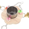 thumbnail image 3 of SEWCHICS Bird Feeding Dish and Play Toy Set for Pet Birds, Plastic, Random Flower Color, and, 3 of 8