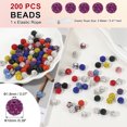 thumbnail image 2 of Uxcell Perles en Strass pour Fabrication de Bijoux, Perles Rondes Brillantes Disco Violet Rouge, 2 of 7
