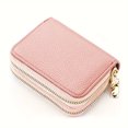 thumbnail image 2 of HLONK Classic Double Zipper Coin Purse  Solid Color Coin Purse  Clutch Credit Card Holder For Women, 2 of 7
